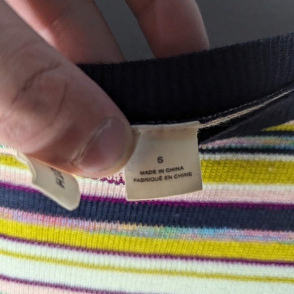 Moth Anthropologie striped dolman boat neck  sweater size woman's small - Picture 5 of 8